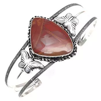 Дизайнерские ювелирные изделия ручной работы из яшмы с драгоценными камнями, браслеты-манжеты 7 дюймов, регулируемые