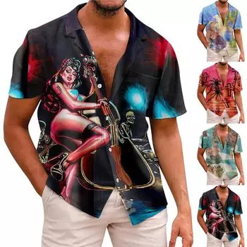 Дизайнерские весенне-летние мужские повседневные хлопковые однотонные рубашки с короткими рукавами, свободные рубашки с карманами XXXXL чёрный