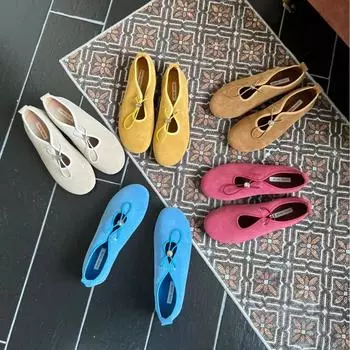 Дизайнерские весенние женские туфли Мэри Джейн, модные женские удобные балетки с квадратным носком на мягкой подошве, женские удобные балетки 35 жёлтый