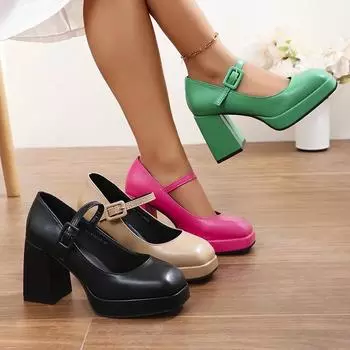 Дизайнерские высококачественные туфли на высоком каблуке, брендовые роскошные туфли на шпильках, женские офисные туфли, женская обувь Мэри Джейн 35