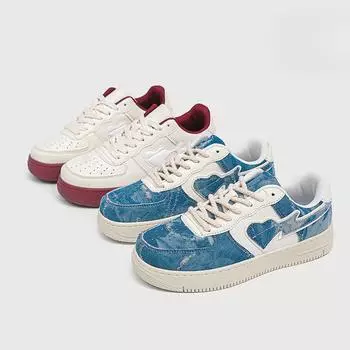 Дизайнерские женские кроссовки Broken Denim с сердечками, повседневные туфли на платформе в стиле колледжа, весна, новинка 36 бежевый