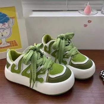 Дизайнерские женские кроссовки на платформе, черные туфли на плоской подошве со шнуровкой, повседневные кроссовки на весну и осень, женская спортивная обувь для тенниса, женская 35 чёрный