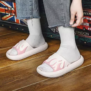 Дизайнерские женские резиновые тапочки Красные женские летние шлепанцы 2024 Шлепанцы для девочек Женская обувь Летняя новинка 2024 Теннис 4.5 чёрный