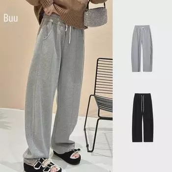 Дизайнерские женские шерстяные повседневные брюки-кокон из коллекции осень/зима 2024 года — спортивные брюки с универсальным драпированным силуэтом S чёрный