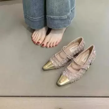 Дизайнерские женские туфли-лодочки, модные туфли на плоской подошве, весна-осень, элегантные женские туфли для вечеринок, обувь на толстом каблуке 35