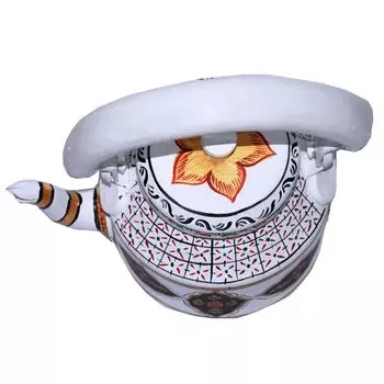 Дизайнерский алюминиевый чайник с ручной росписью для чая/кофе, домашнего декора и подарков. Вместимость 1 8 x 5 x 8 in