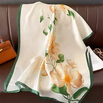 Дизайнерский атласный шелковый платок хиджаб шарф женский модный летний солнцезащитный пляжный палантин Bufanda женский головной платок Echarpe новый One Size