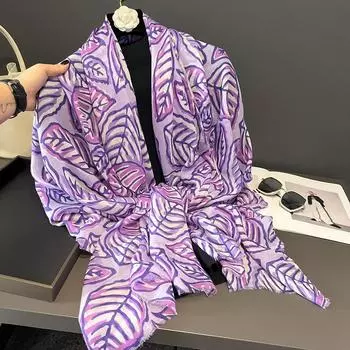 Дизайнерский брендовый женский шарф с классическим принтом, женские шали из хлопка, мягкие, большие хиджабы, повязка на голову с кисточками, платок