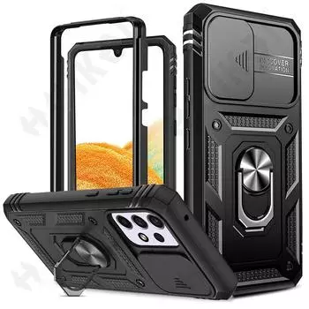 Дизайнерский чехол для Samsung A33 A53 S23 S22 S21 Ultra Fe Plus 360, прочный защитный чехол для всего тела, слайд-подставка для камеры, защитный чехол Samsung F12 белый