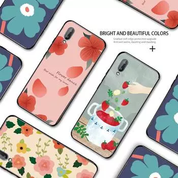 Дизайнерский чехол для телефона серии Art Flowers Красивый корпус с рисунком лепестков Samsung A01