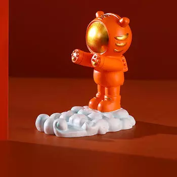 Дизайнерский держатель для телефона из смолы, универсальная подставка, кронштейн, настольные украшения, детский подарок, игрушка, офисный стол оранжевый