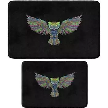 Дизайнерский коврик для ванной из микрофибры, состоящий из 2 частей, нескользящая основа, можно стирать в машине (40X60_50X80)