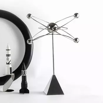 Дизайнерский креативный металлический планетарный объемный орнамент модель дома офис продаж кабинет настольное кольцо мягкое украшение