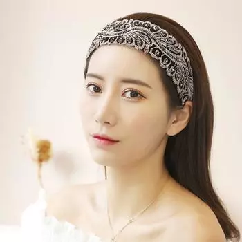 Дизайнерский кружевной цветок с цветами для девочек, подарок на голову, корейский стиль, повязка для волос, широкий обруч для волос, повязка на голову для девочек, головной убор