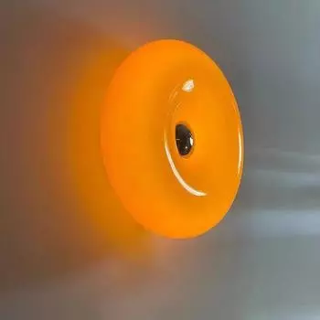 Дизайнерский настенный светильник Donut, стеклянный настенный светильник для гостиной, спальни, прихожей, лестницы, балкона, домашнего декора, светильника USB белый