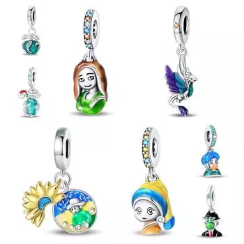 Дизайнерский стиль, кулон, бусины, сделай сам, ювелирные аксессуары, браслет, медное покрытие, серебро 925 пробы, подарок