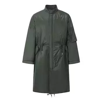 Дизайнерское хлопковое пальто средней длины для мужчин на зиму, свободное теплое утолщенное пальто, модное хлопковое пальто с отворотами в корейском стиле M чёрный