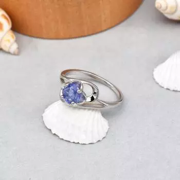 Кольцо из стерлингового серебра 925 пробы с натуральным драгоценным камнем танзанитом, размер 4,75, США, подарок на свадьбу, помолвку, день рождения, годовщину, подарок 4.75 US