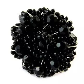 Дизайнерское кольцо Sissi чёрное