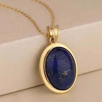 Дизайнерское ожерелье ручной работы из серебра с драгоценным камнем лазурит, серебро 925 пробы, модные ювелирные изделия, украшения на день рождения, ожерелье из желтого золота 18 inch
