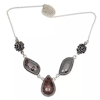 Дизайнерское ожерелье ручной работы с драгоценными камнями Jasper ко Дню матери, 20 дюймов