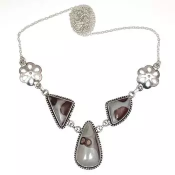 Дизайнерское ожерелье ручной работы с драгоценными камнями Jasper ко Дню матери, 20 дюймов