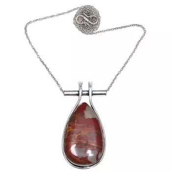 Дизайнерское ожерелье ручной работы с драгоценными камнями Jasper ко Дню матери, 20 дюймов