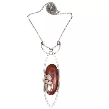 Дизайнерское ожерелье ручной работы с драгоценными камнями Jasper ко Дню матери, 20 дюймов