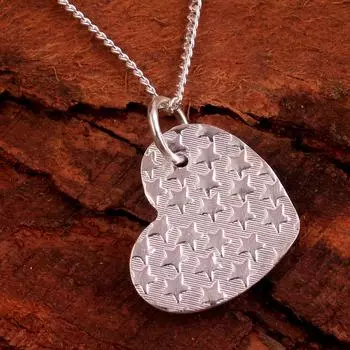 Дизайнерское ожерелье в форме сердца из 100% стерлингового серебра 925 пробы, очаровательное ювелирное изделие, ожерелье ручной работы серебряный