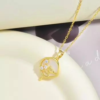 Дизайнерское ожерелье-веер, женское, легкая роскошь, простое, универсальное, трендовое, циркониевая ключичная цепочка