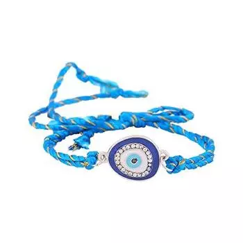 Дизайнерское ракхи Estele с родиевым покрытием, австрийскими кристаллами, эмалью и шелковой нитью