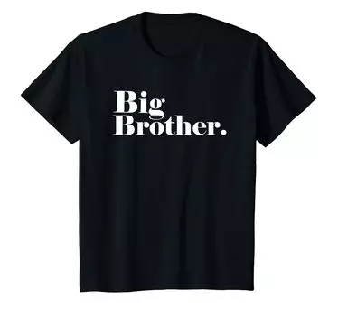 Дизайны Kids Big Brother для подростков и малышей. Футболка чёрный