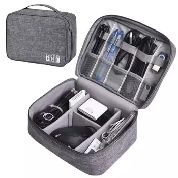 DIZLAS Дорожный Чехол для Гаджета Чехол Для Хранения Кабеля (M (Серый))