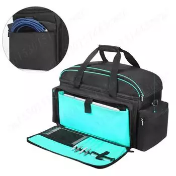 Сумка для файлов DJ Cable, большая вместимость, сумка для DJ с 4 съемными разделителями, органайзер для DJ Cable, чехол для звукового оборудования, DJ Gear для музыкантов зелёный