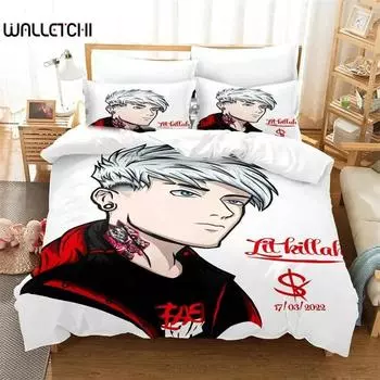 DJ Hip Hop Lit Killah Bedding Set,Duvet Cover Comforter Bed Set Quilt Cover Pillowcase,King Queen Twin Size Boys Girls Adults 135x200cm 2pcs