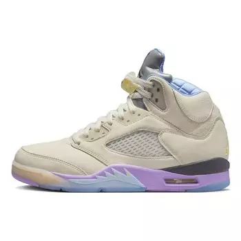 DJ Khaled x Air Jordan 5 Retro We The Best — кроссовки унисекс с парусом, белый, желто-фиолетовый, со звездами DV4982-175 36