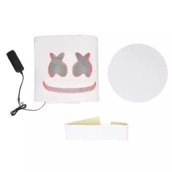 DJ LED Head Mask Music Festival светоизлучающий головной шлем светящийся косплей головной убор красный