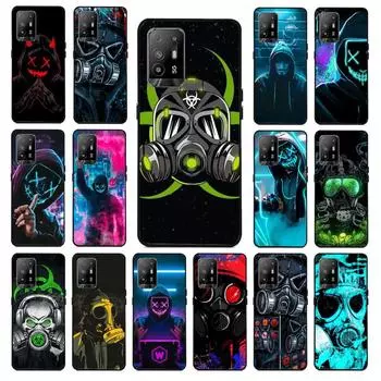 Чехол для телефона DJ Man Neon Mask Gas Boy для OPPO A54 A74 A94 A53S A9 A5 A15 A16 A91 A96 A76 Reno8 8Pro Reno2 Z OPPO A5 2020