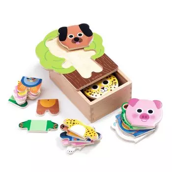 DJECO Arabramix Inset 2 Years Wooden Inset Wooden Educational Present Puzzle, Old, Puzzle, Toy, Toy, (DJ01626)