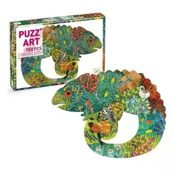 DJECO Chameleon 150 Piece Jigsaw Puzzle Animal Educational Puzzle Elementary School Toy Стильный подарок Монтессори 6 лет Рождество (DJ07655)