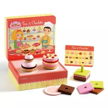 DJECO Charlotte Tom Play Cake Toy Девочки 4 года Подарок Магазин развивающих игрушек и (DJ06610)