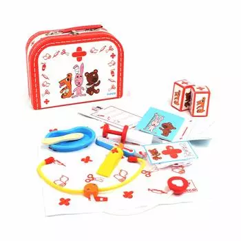 DJECO Djeco BOBODOUDOU Le Kit du Docteur pour Doudou Play Doctor Play Doctor Set Игрушка образовательная детская для мальчиков и девочек Монтессори 4 года Рождество