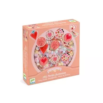 DJECO Fancy Beads Heart Accessory Kit Набор бусин ручной работы браслет игрушка подарок для девочек (DJ09855)