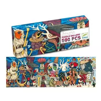 DJECO Gallery Puzzle Fantasy Orchestra Jigsaw Puzzle 500 Piece Puzzle Начальная школа Образовательная игрушка Стильный скандинавский подарок в виде животного для дома Время