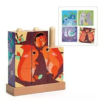 DJECO - Головоломки Puzz-Up Лесные игры на ловкость, разноцветные (31912)