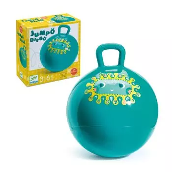 DJECO Jeco Ball Jumpo Diego Balance Ball для детей 45 см Jump Ball Hopping Jump Fitness Educational Toy 3 года 4 года (DJ00181) синий