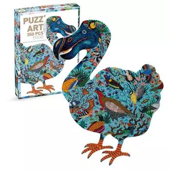 DJECO Jeco Puzzle Art Dodo 350 Piece Jigsaw Puzzle Puzzle Bird Обучающая игрушка Начальная школа Подарок Монтессори 7 лет Рождество (DJ07656)
