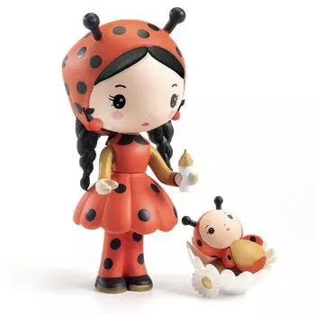 DJECO Jeco Teeny Coco Minico Doll Божья коровка Игрушка Девочка Кукла Игровой домик Подарок Скандинавский Стильный Монтессори 4 года Рождество и (DJ06958)
