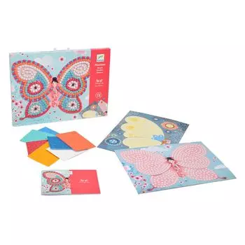 DJECO Jeko Mosaic Butterfly Craft Kit Наклейка Play Mosaic Art Наклейка Butterfly 4 года 5 лет Девочки Входной праздник Начальная школа
