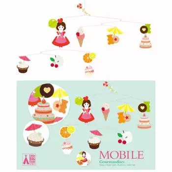 DJECO Мобильная Кровать Сладости Веселая Веселая Скандинавская Детская Кровать Стильная Развивающая Игрушка Девочки Монтессори Ребенок Рождество (ДД04335)